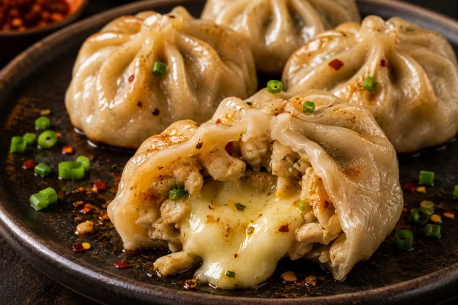 Lava Cheese Chicken Dumplings