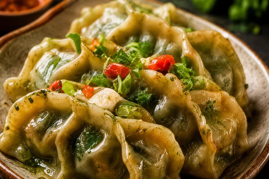Mediterranean Veggie Dumplings